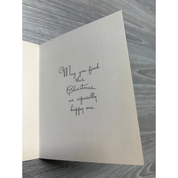 Christmas Greeting Card Cocker Spaniel Dogs Metallic Gold Frame Unused Vintage - Picture 3 of 7